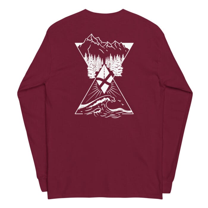 camiseta manga larga paragon elements landscape granade, azul marino y negro